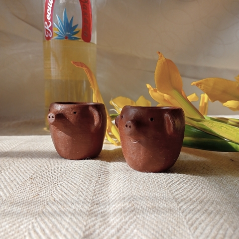 Animal mezcal cup set