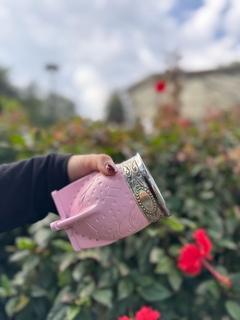 MATE IMPERIAL ROSA CUERO REPUJADO