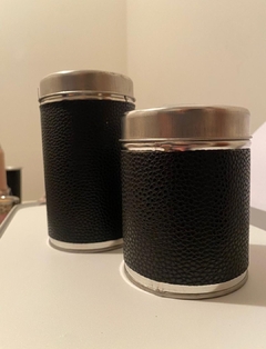 SET DE LATAS YERBERO Y AZUC FORRADOS CUERINA