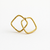 Brinco argola sextavada pequena em ouro 18k - comprar online