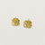 Brinco flor com zirconia branca em ouro 18k - comprar online