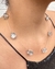 COLLAR CON CRISTAL CUADRADO GRANDE BLANCO