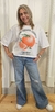 REMERA 3/4 GANNI ORANGE