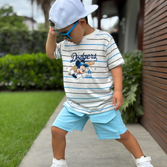 Shorts Street Azul em Moletom na internet