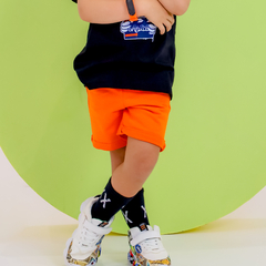 Shorts Basic Laranja em Moletom na internet