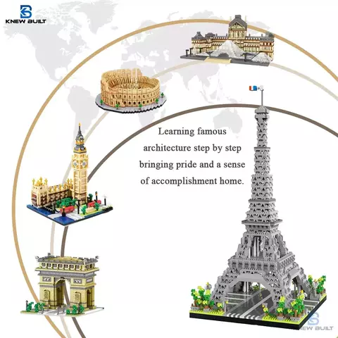 Mini bloques de construcción réplicas de edificios históricos