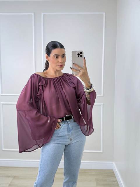 BLUSA MG CLÉA ROXO - comprar online