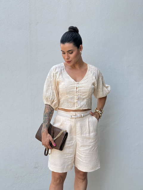 BLUSA BORDADO BEGE AMANDA