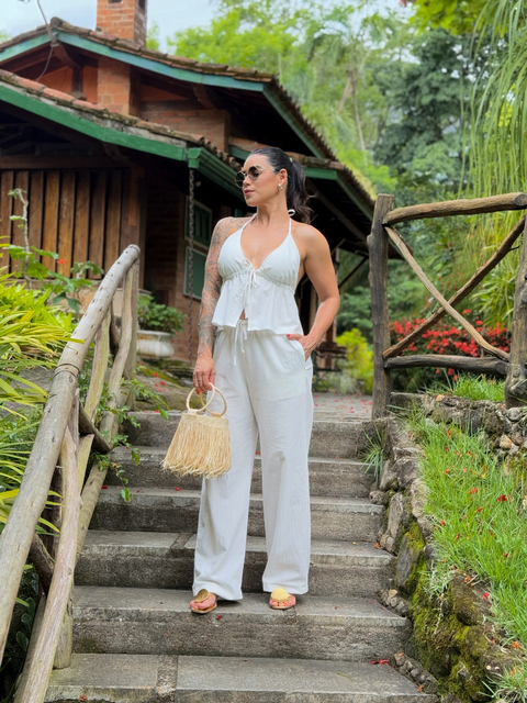 CALÇA PANTALONA MAYA OFF WHITE