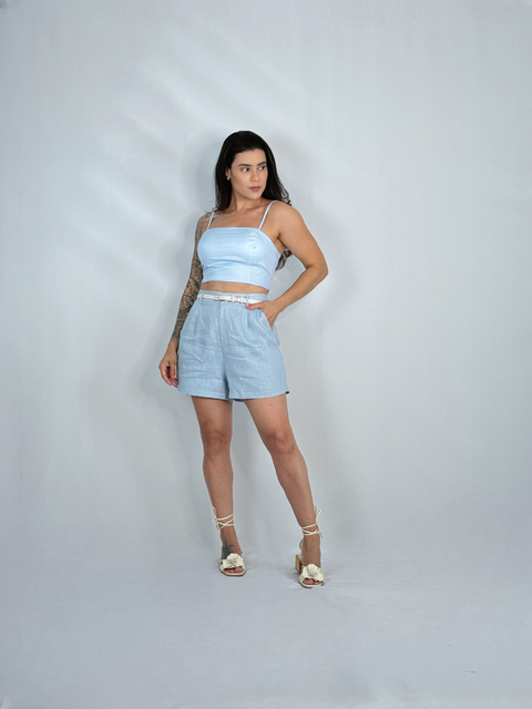 SHORT LINHO ANGELICA AZUL
