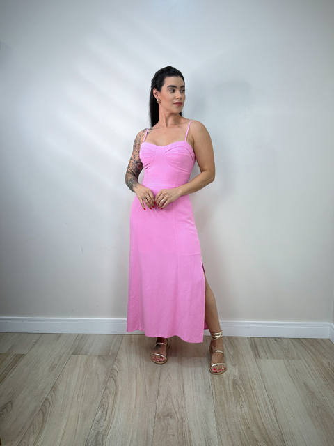 VESTIDO MIDI ANGÉLICA ROSA