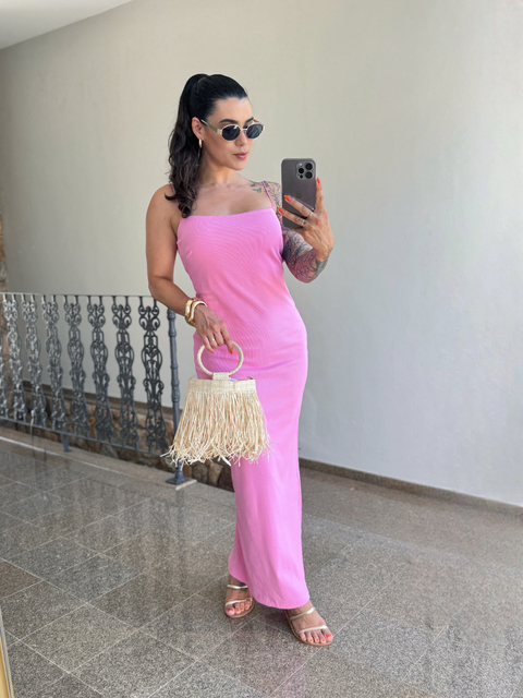 VESTIDO MIDI NATALIE ROSA