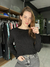 TRICOT LISO / preto
