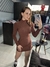 VESTIDO CURTO COSTAS NUA / marrom
