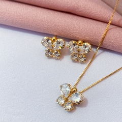 Conjunto Borboleta Zircônia