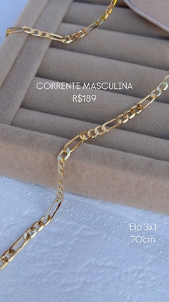 Corrente Elo 3x1 70cm Masculino - comprar online