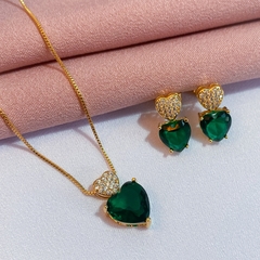 Conjunto Esmeralda Corações - Microzircônias