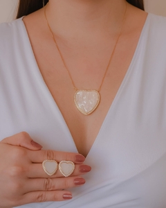 Conjunto Coração Madrepérola