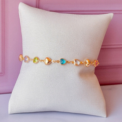 Pulseira Coraçoes Coloridos - comprar online