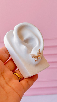 Brinco Butterfly Cravejado na internet