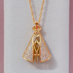 Colar Nossa Senhora Aparecida Dupla Face - comprar online