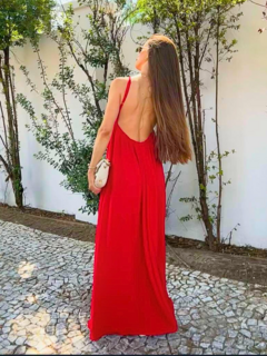 VESTIDO LONGO VERMELHO VENUS - comprar online