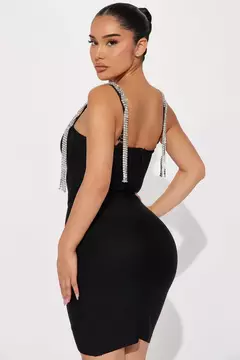 VESTIDO MINI BANDAGE NEGRO en internet