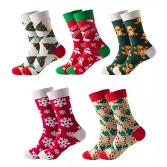5 pares de calcetines navideños .