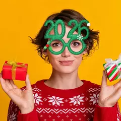 Gafas divertidas digitales con tema navideño - comprar en línea