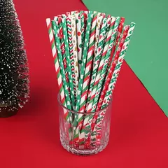 Pajitas de papel mezcladas navideñas - ingrid berman