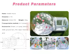 Imagen de Casa de burbujas inflable para niños