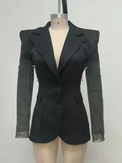 Blazer Sexy de manga larga con cuello en V - comprar en línea