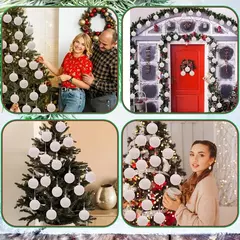 Esferas de Navidad de Terciopelo Magenta