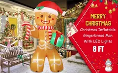 inflables navideños hombre de jengibre