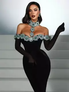 Vestido de fiesta de lujo en internet