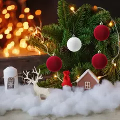 Esferas de Navidad de Terciopelo Magenta - tienda en línea