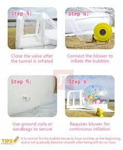 Casa de burbujas inflable para niños