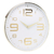 Relógio de Parede em Plástico Branco com Dourado 30,5cm x 4cm - Lyor
