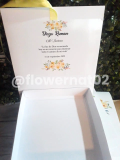 Caja tipo libro Grande - Flower NAT