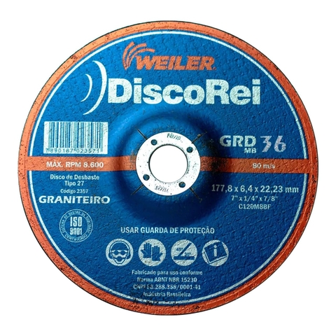 Disco de Desbaste Rei grão 36/60/120