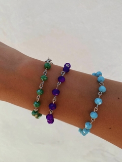 Pulseras cristales de acero