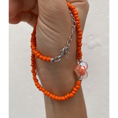 Choker mostacilla dije corazón