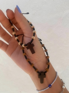 Pulsera denario de madera