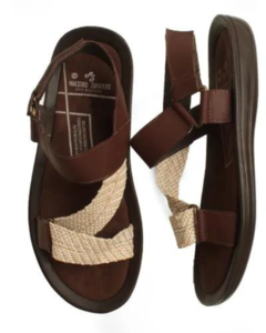 Modelo 758 Piel combinado con Textil - Makah Sandalias Artesanales