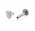 Piercing Reto Coração Cravejado - comprar online