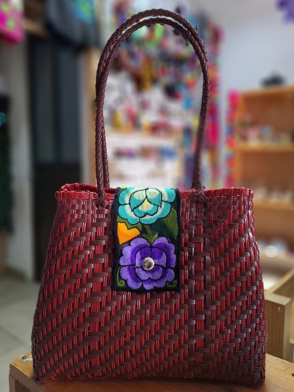 Bolsa Tejida Flor