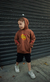 Hoodie Fire Kids Marrón en internet