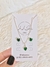 Conjunto Coração Verde Esmeralda