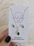 Conjunto Gota com Zircônia Verde