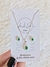 Conjunto Gota com Zircônia Verde